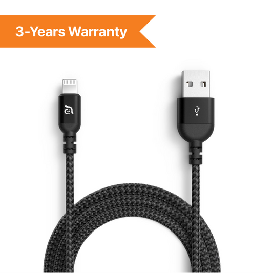 ADAM Elements PeAk III 200B USB-A to Lightning cable 200cm - Black