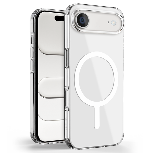 Gripp CLEAR MAGSAFE Case for Apple iPhone Air (6.5") with White Ring - Clear