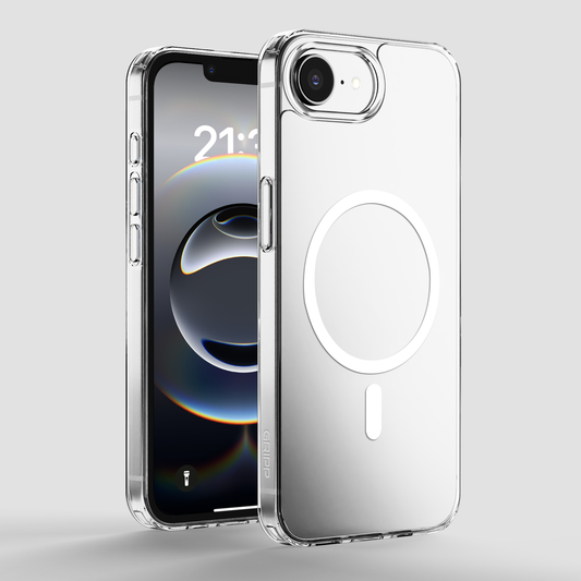 GRIPP MS CASE IPH 16E WHITE RING - CLEAR