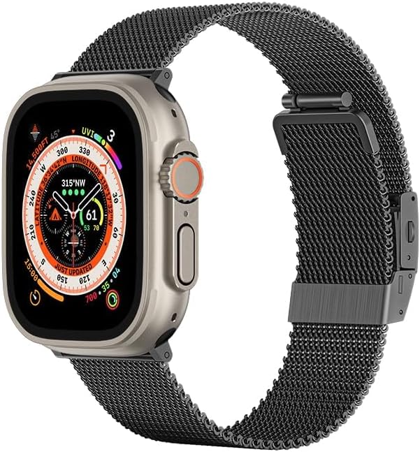 AmazingThing Titan Metal Strap for Apple Watch 41mm Black