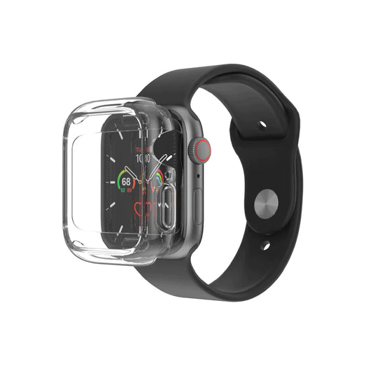 AmazingThing OUTRE Case with Screen Protector for Apple Watch 44mm - Clear