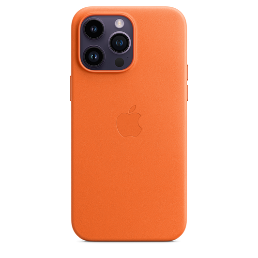 iPhone 14 Pro Max Leather Case with MagSafe - Orange
