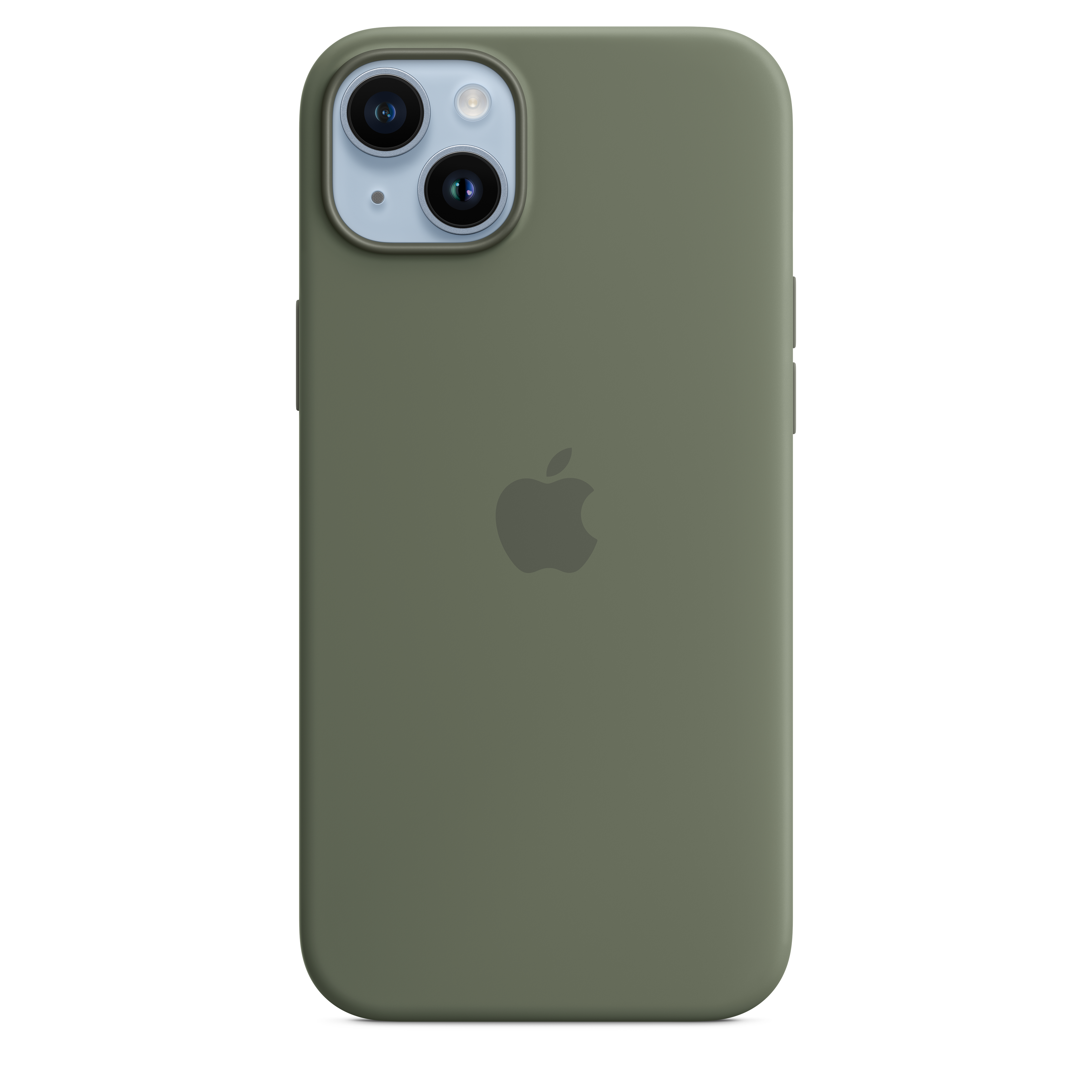 iPhone 14 Plus Silicone Case with MagSafe Olive - Main Image