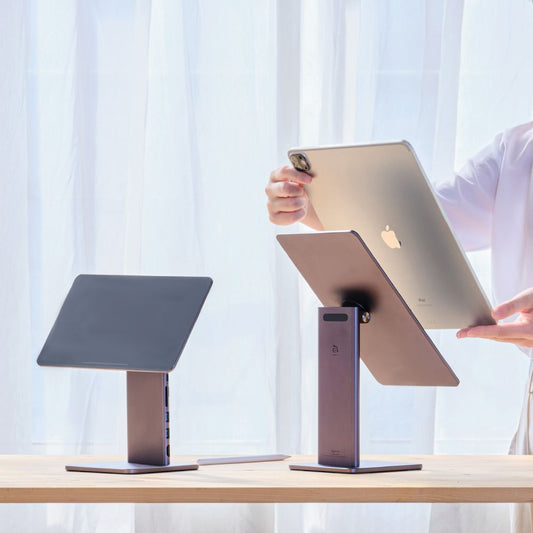 ADAM Elements Mag M Pro Magnetic 8-in-1 iPad Stand Hub 11Inch - Grey