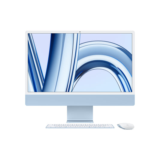 24-inch iMac with Retina 4.5K display: Apple M3 chip with 8?core CPU and 10?core GPU, 256GB SSD - Blue