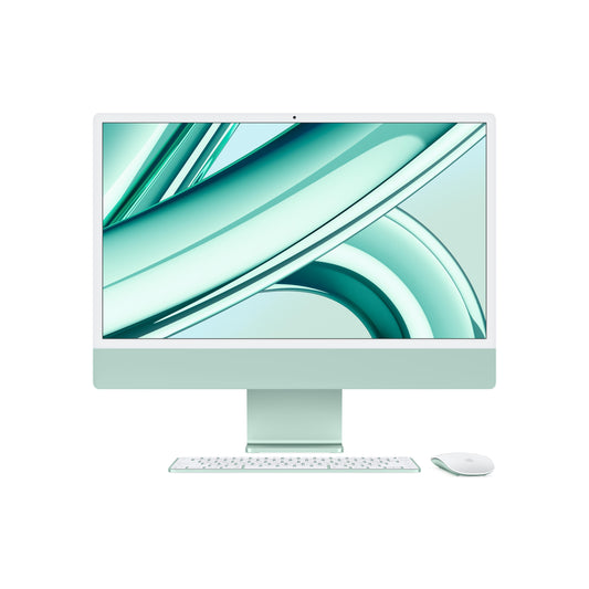 24-inch iMac with Retina 4.5K display: Apple M3 chip with 8?core CPU and 10?core GPU, 256GB SSD - Green