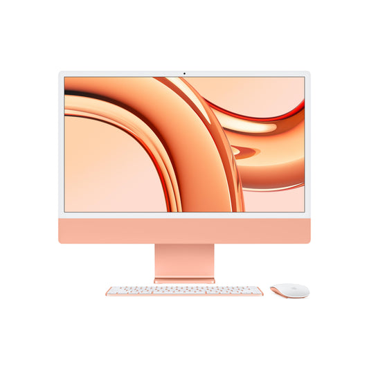 24-inch iMac with Retina 4.5K display: Apple M3 chip with 8?core CPU and 10?core GPU, 256GB SSD - Orange