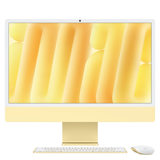 24-inch iMac with Retina 4.5K display: Apple M4 chip with 10-core CPU and 10-core GPU, 512GB SSD - Yellow