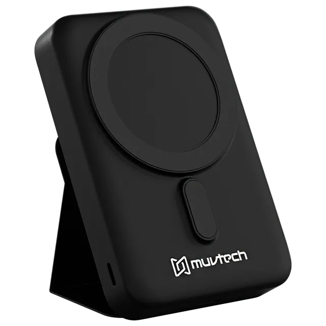 Muvtech 10000 mAh 20W Fast Charging Power Bank (Wireless Charging, Bla