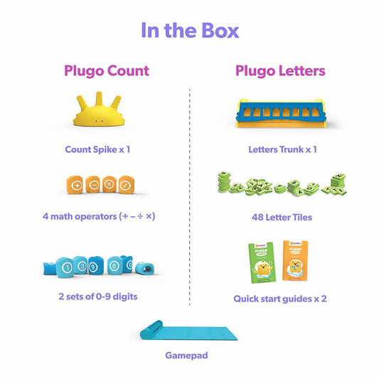 SHIFU043-Plugo Learners Pack (Count & Letters) Plugo Learners Pack by PlayShifu ? (2in1) Count & Letters | Math Games, Words |