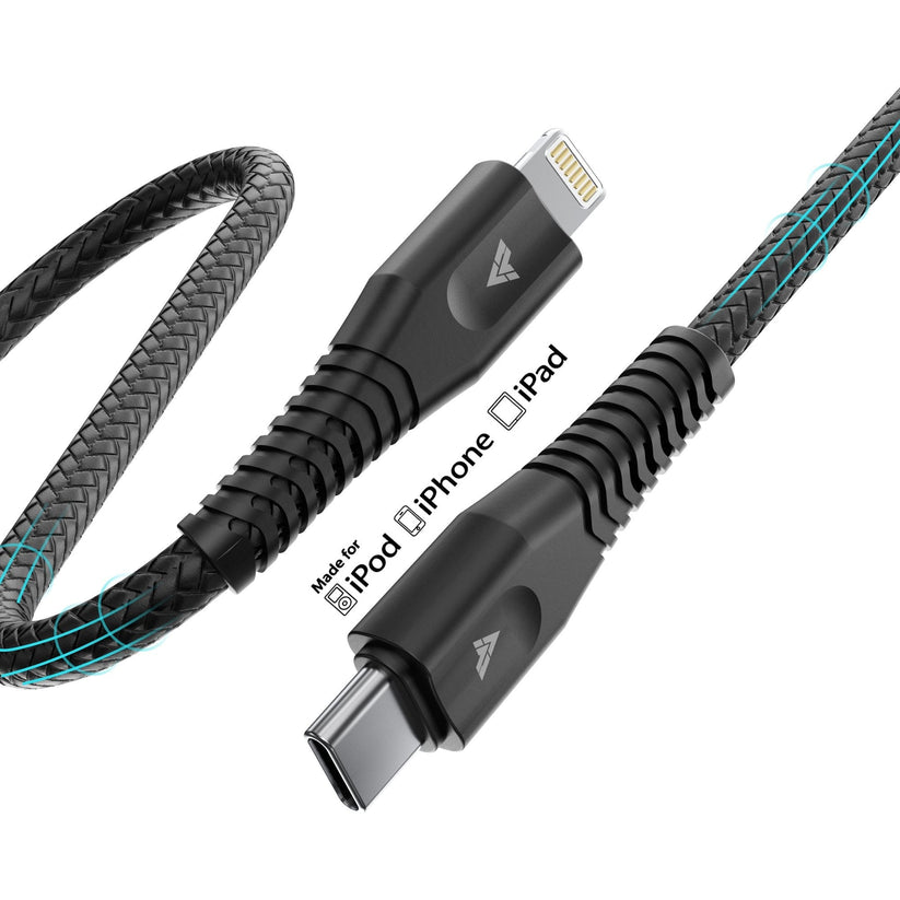 vaku-luxos®-krest-1-5m-mfi-certified-type-c-to-lightning-nylon-braided-cable-black8905129008529