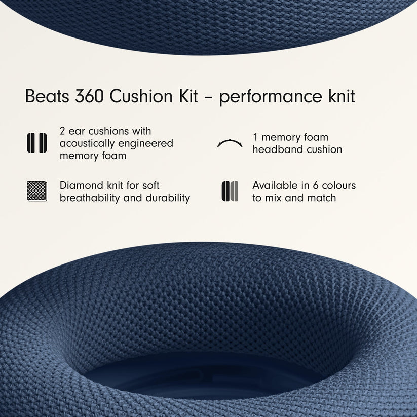 Beats 360 Cushion Kit – Navy Performance Knit Cushions for Ear Cups and Headband