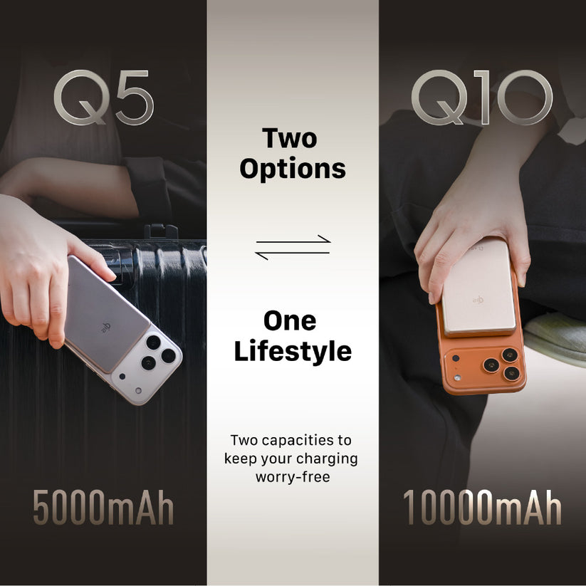 VIONTA Q10-Qi2 Ultra-Slim Power Bank - Titanium