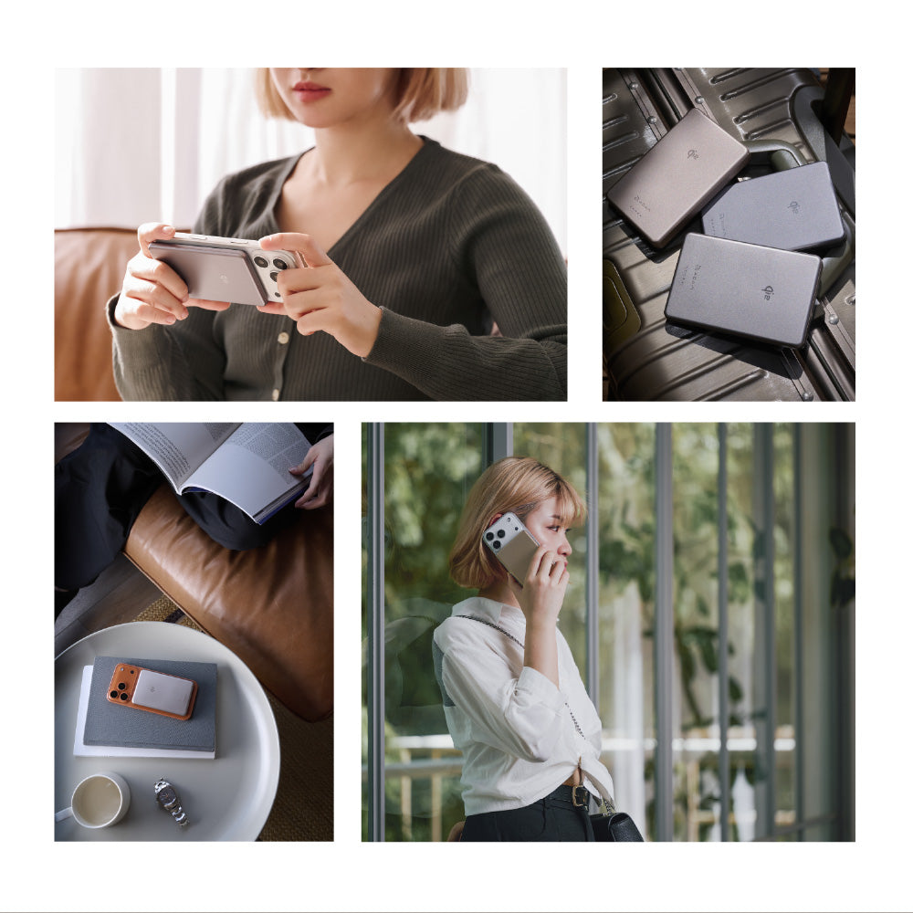 VIONTA Q10-Qi2 Ultra-Slim Power Bank - Titanium