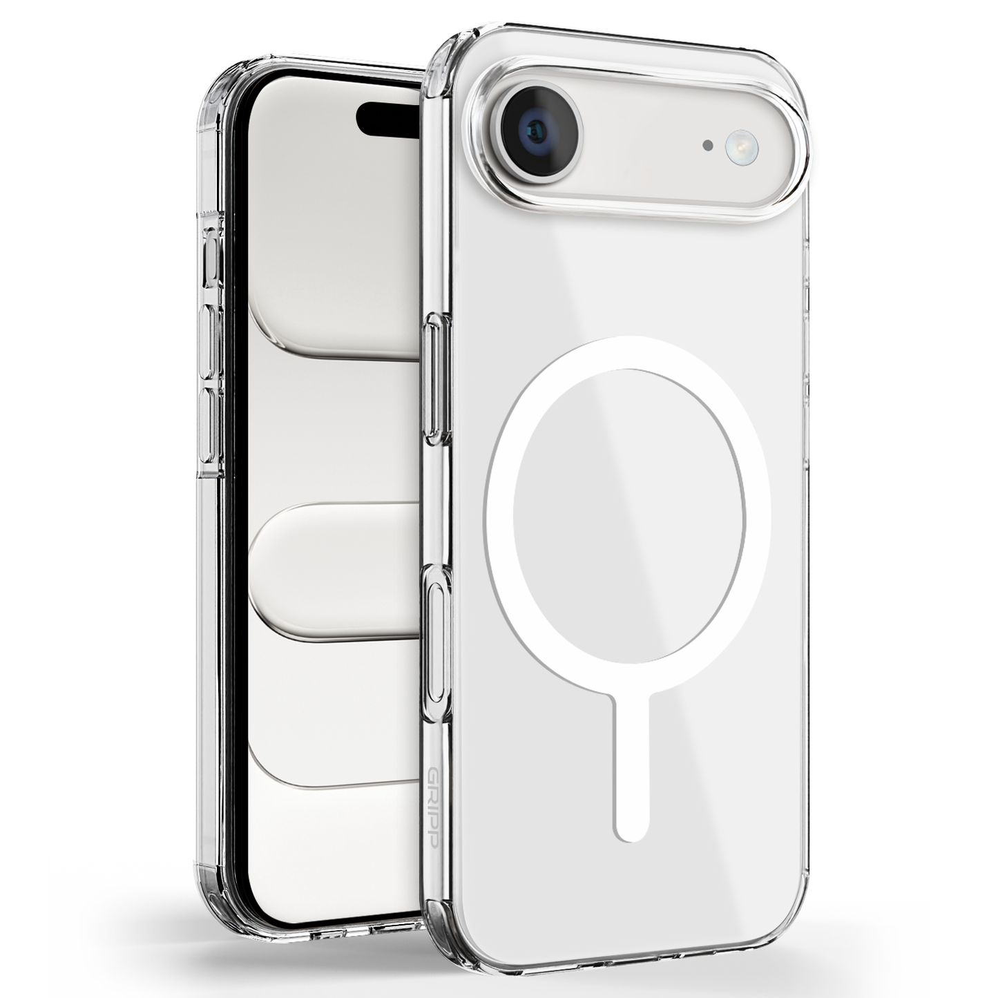 Gripp CLEAR MAGSAFE Case for Apple iPhone Air (6.5") with White Ring - Clear
