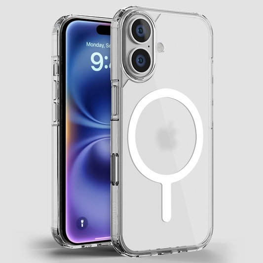 GRIPP MS CASE-iPh16-WHITE RING-CLRFROST