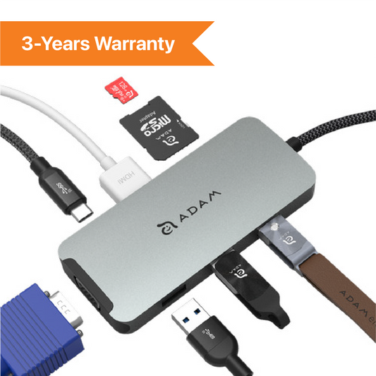 Casa Hub A08 Usb-C 8-In-1 Multi Function Hub Grey