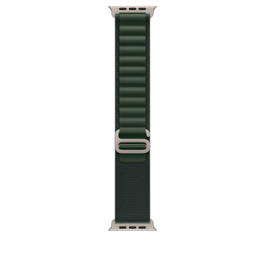 49mm Dark Green Alpine Loop - Large - Natural Titanium Finish