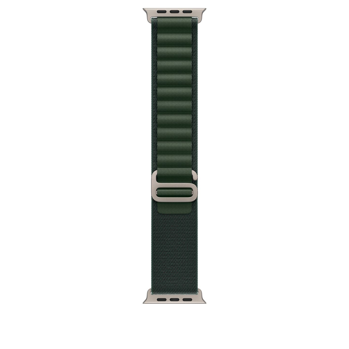 49mm Dark Green Alpine Loop - Medium - Natural Titanium Finish