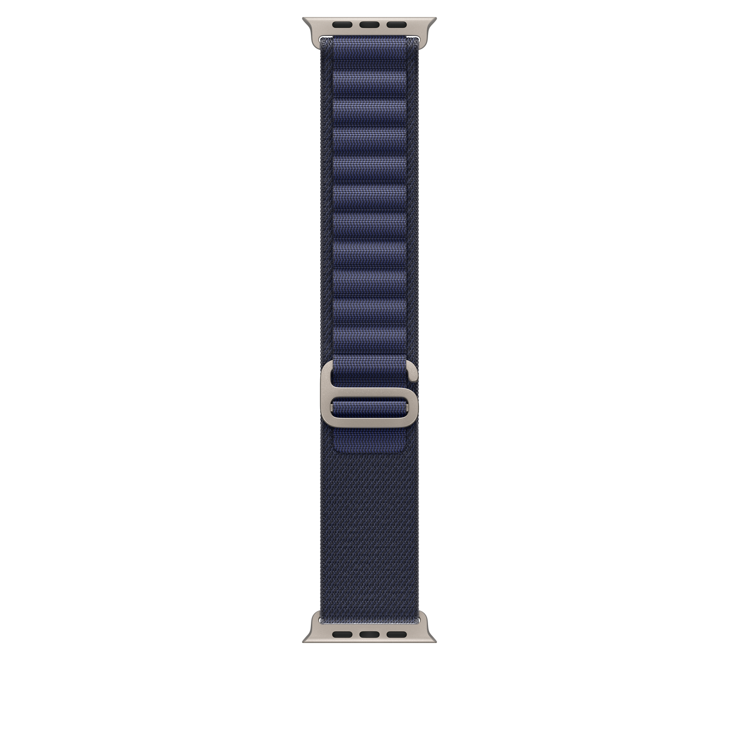 49mm Navy Alpine Loop - Large - Natural Titanium Finish