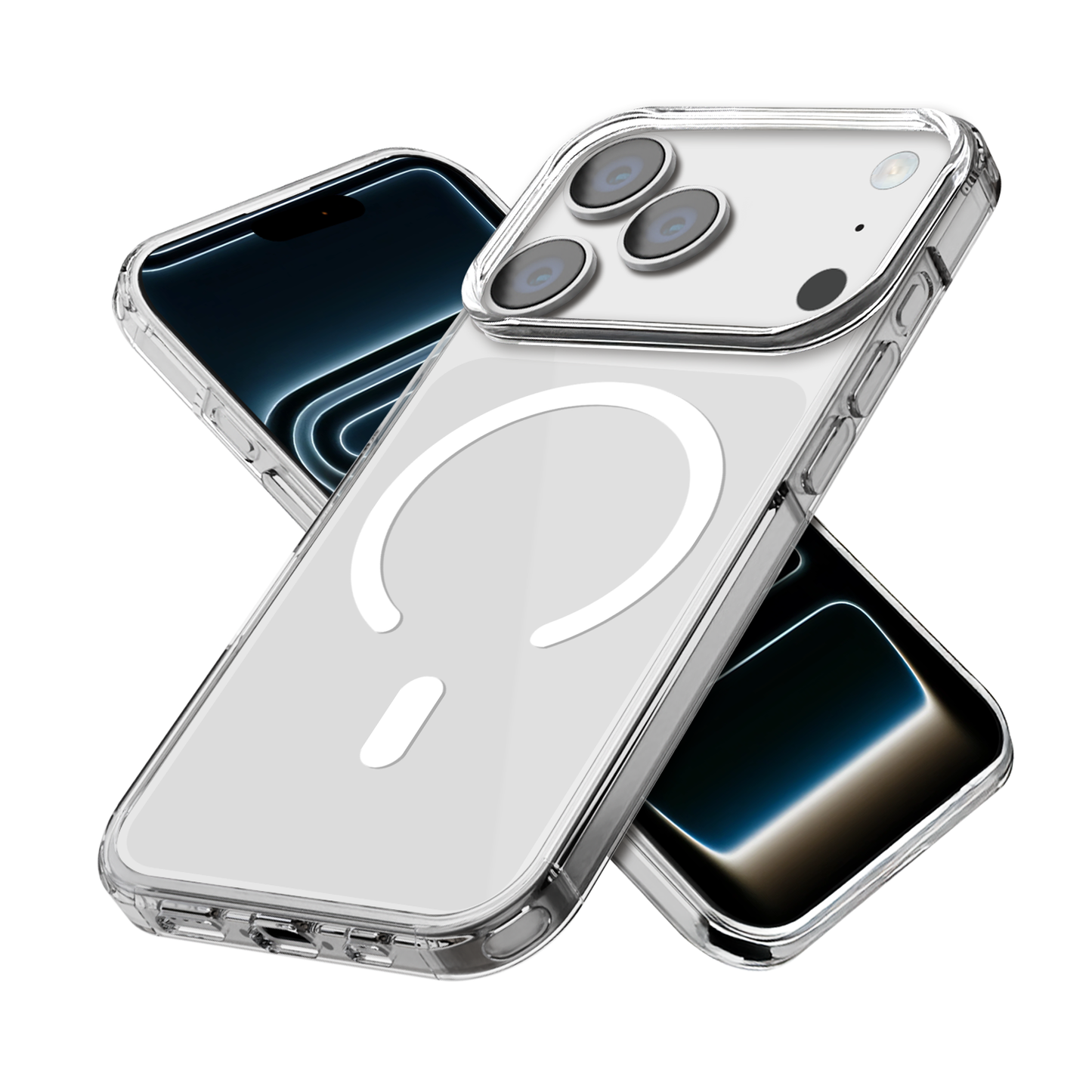 Gripp CLEAR MAGSAFE Case for Apple iPhone 17 Pro (6.3") with White Ring - Clear