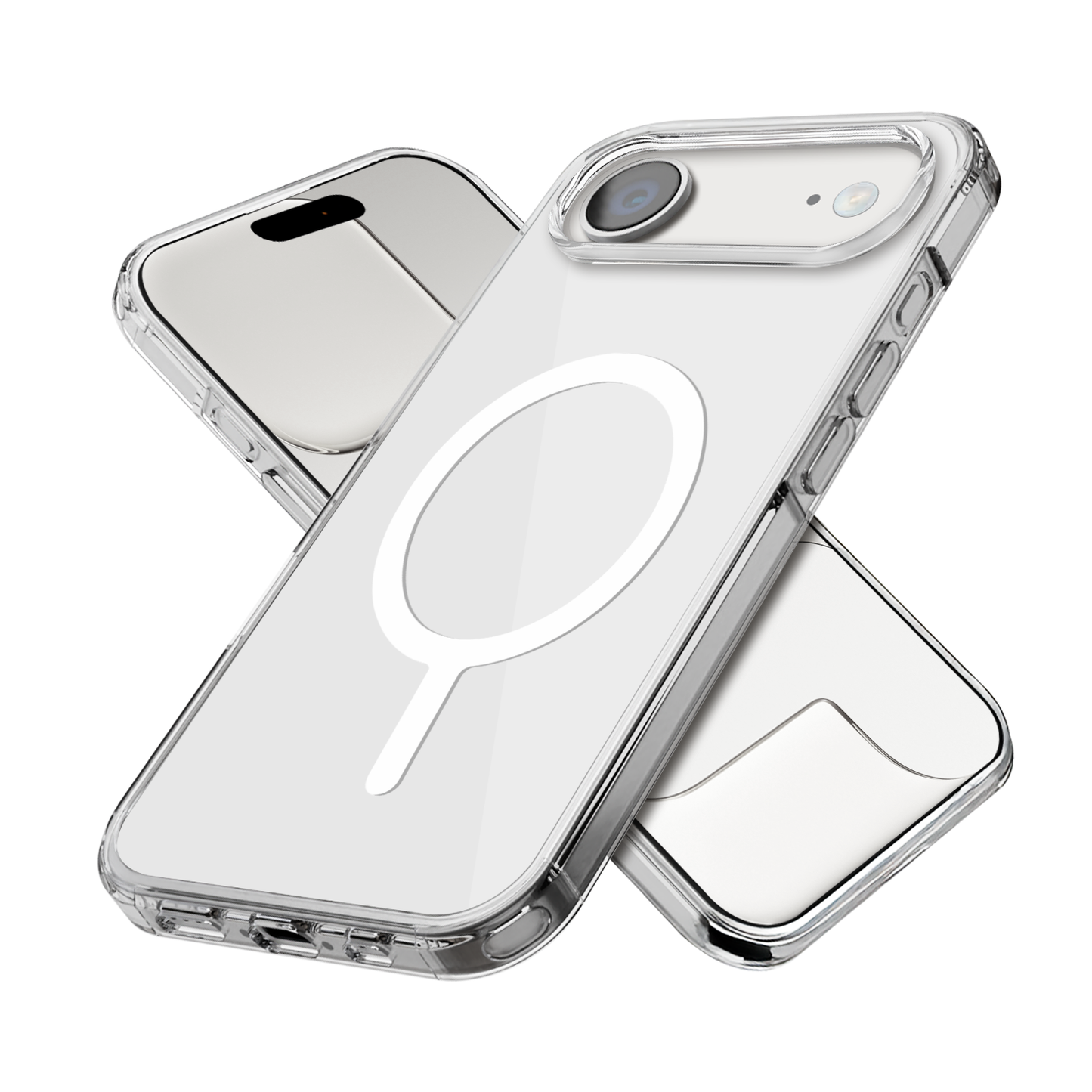 Gripp CLEAR MAGSAFE Case for Apple iPhone Air (6.5") with White Ring - Clear
