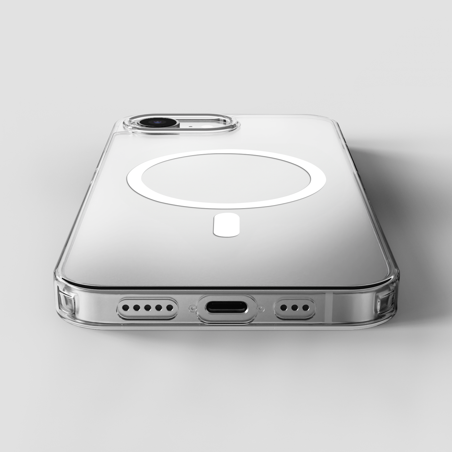 GRIPP MS CASE IPH 16E WHITE RING - CLEAR