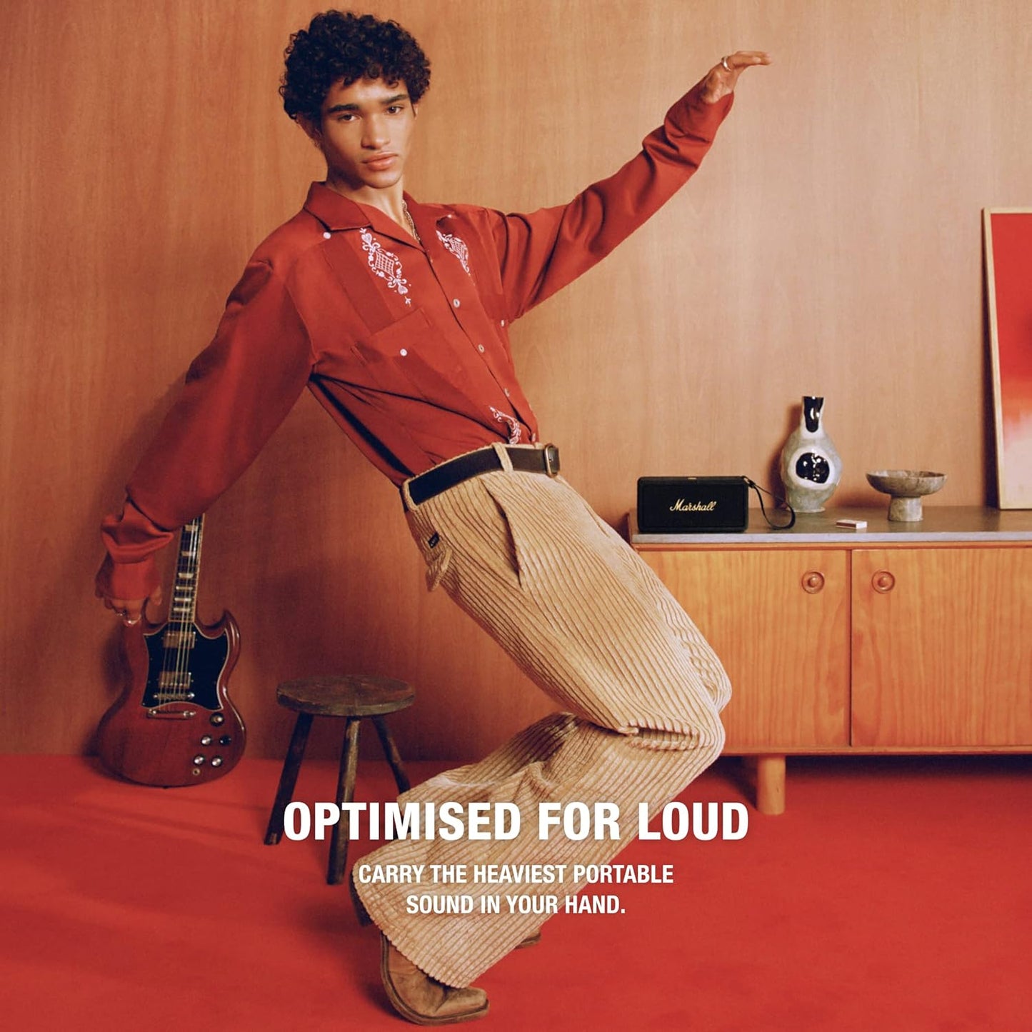 MARSHALL MIDDLETON PORTABLE BT SPEAKER Black & Brass