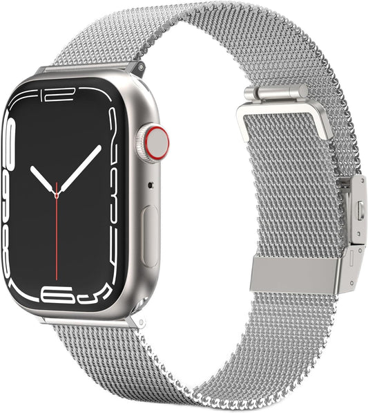 AmazingThing Titan Metal Strap for Apple Watch 41mm - Silver