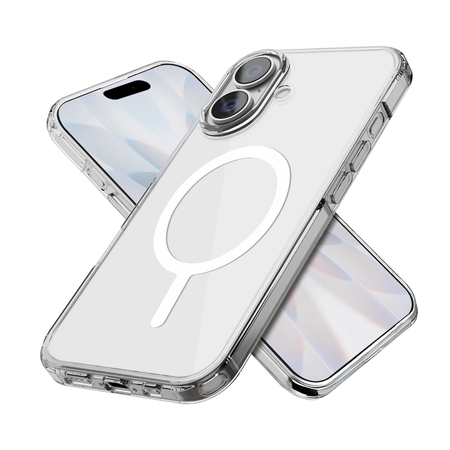 Gripp CLEAR MAGSAFE Case for Apple iPhone 17 (6.3") with White Ring - Clear