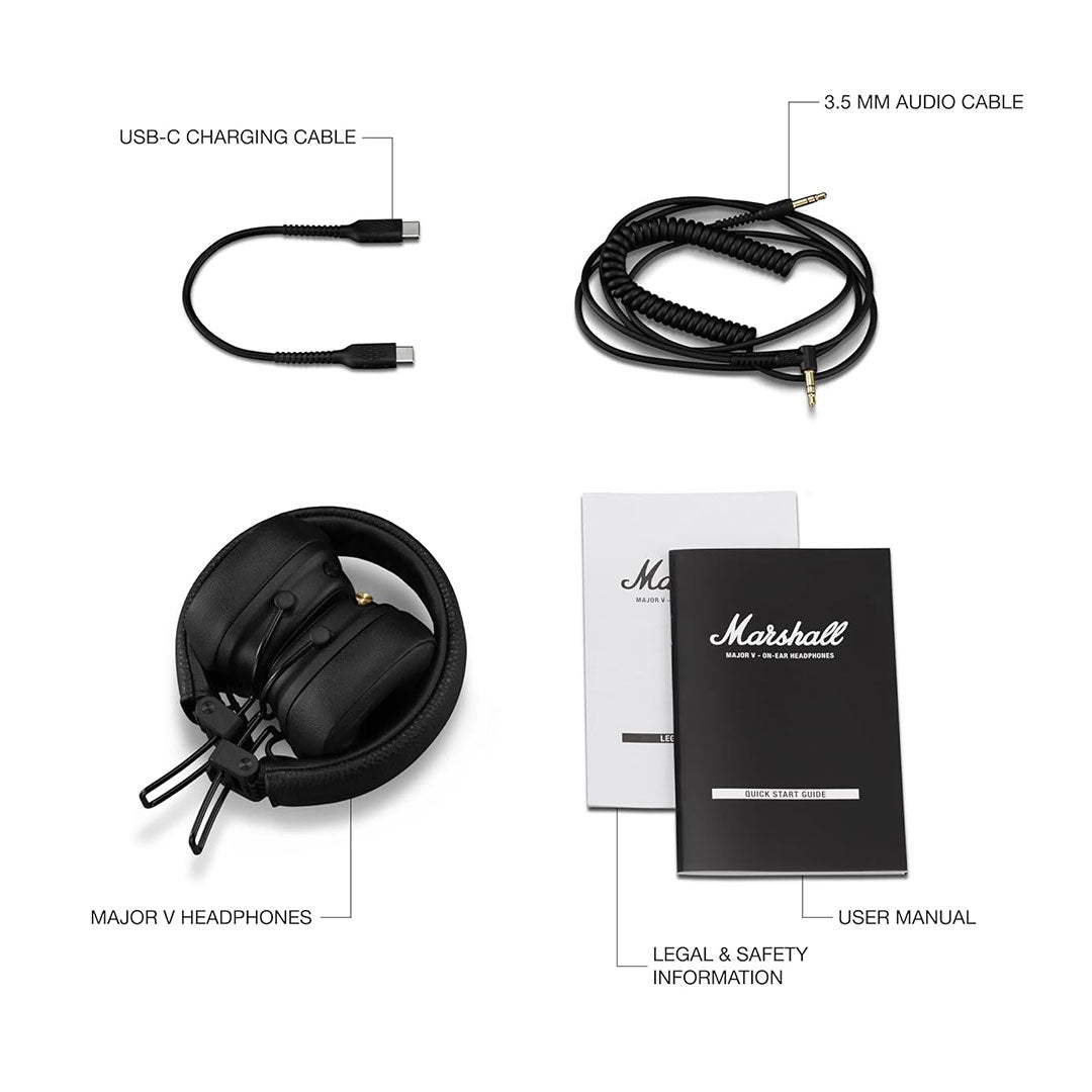 MARSHALL MAJOR V BT HEADPHONES Black