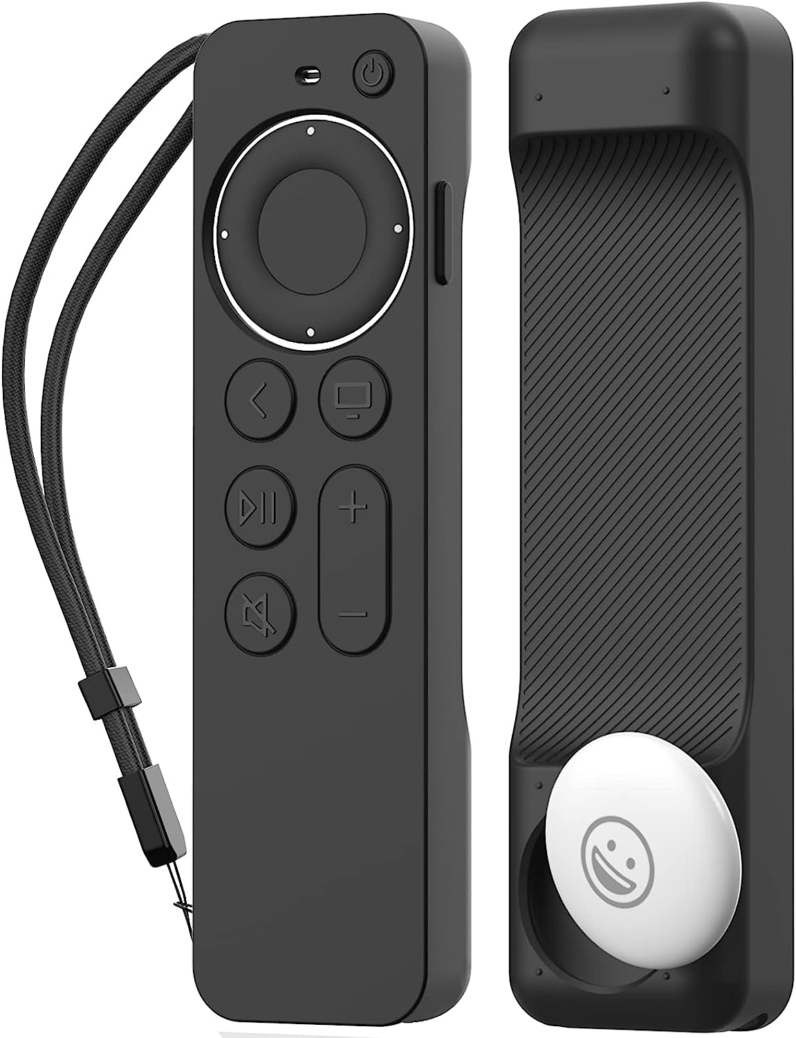 Aha Silicon Case For Siri Remote & Airtag - Black