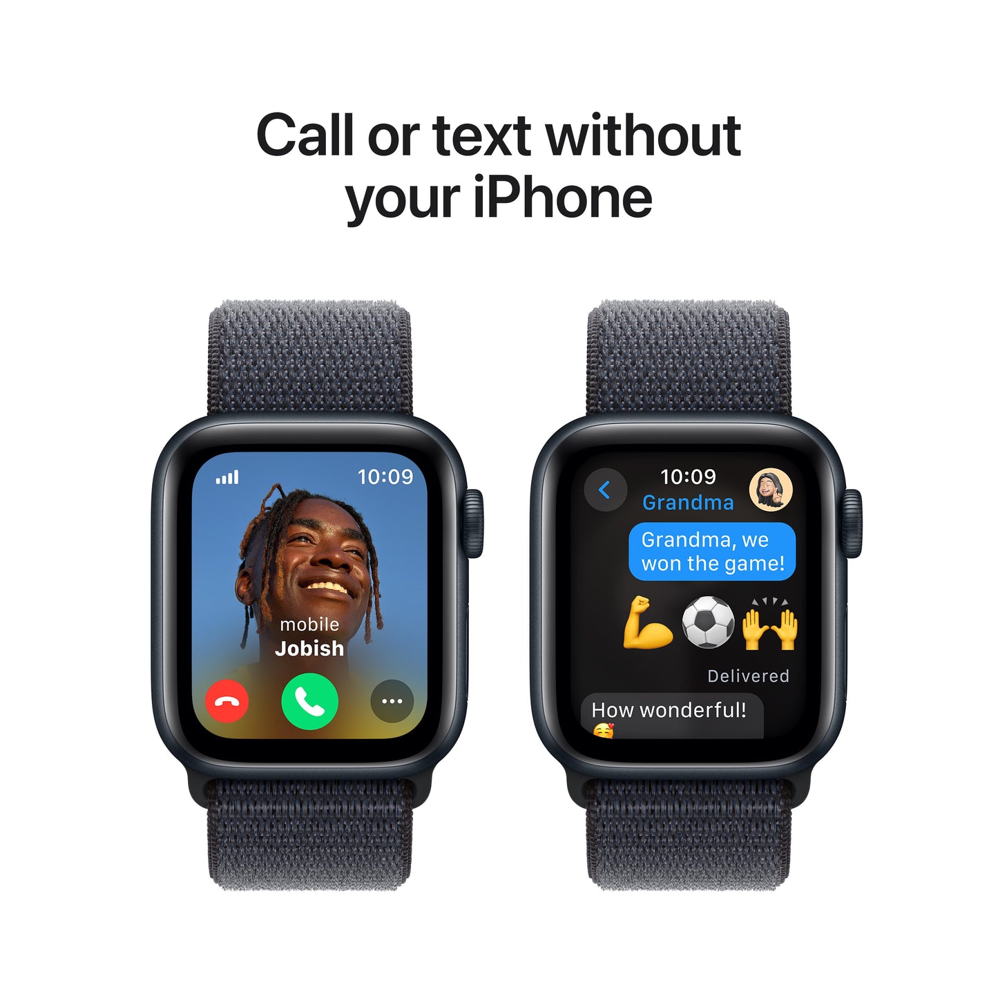 Apple Watch SE GPS + Cellular 40mm Midnight Aluminium Case with Ink Sport Loop