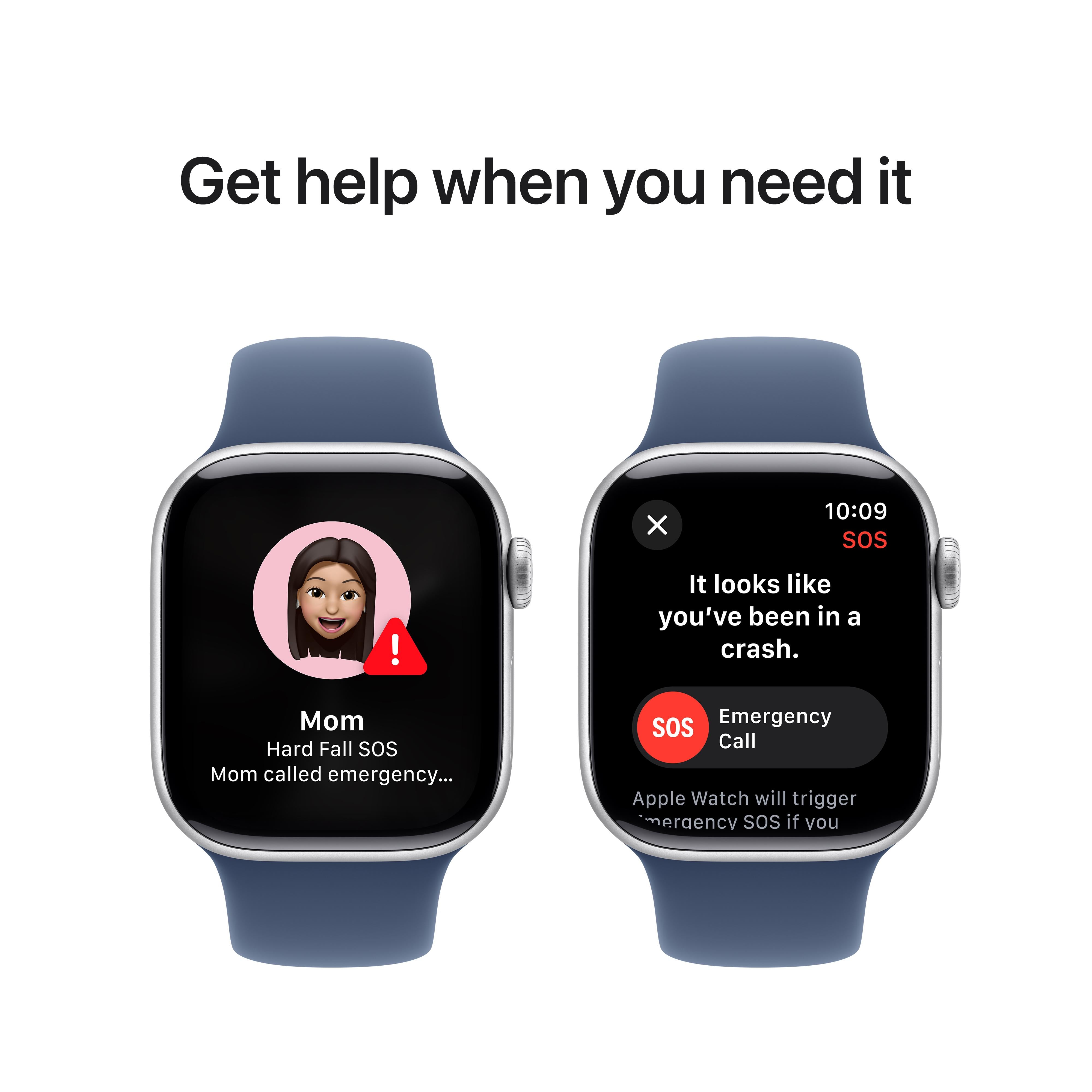 Apple Watch Series 10 GPS 42mm Silver Aluminium Case with Denim Sport