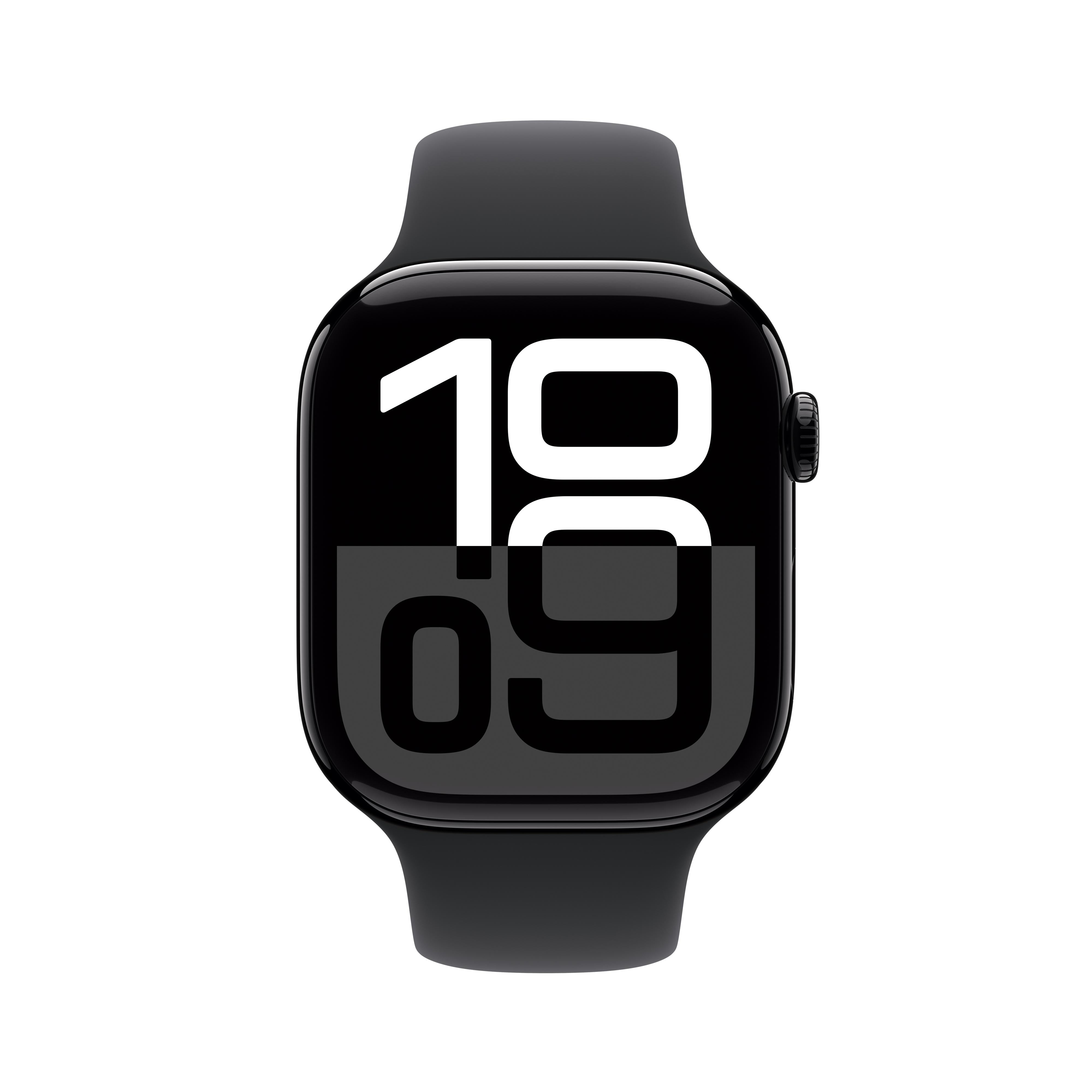 Apple Watch Series 10 GPS 46mm Jet Black Aluminium Case with Black Spo