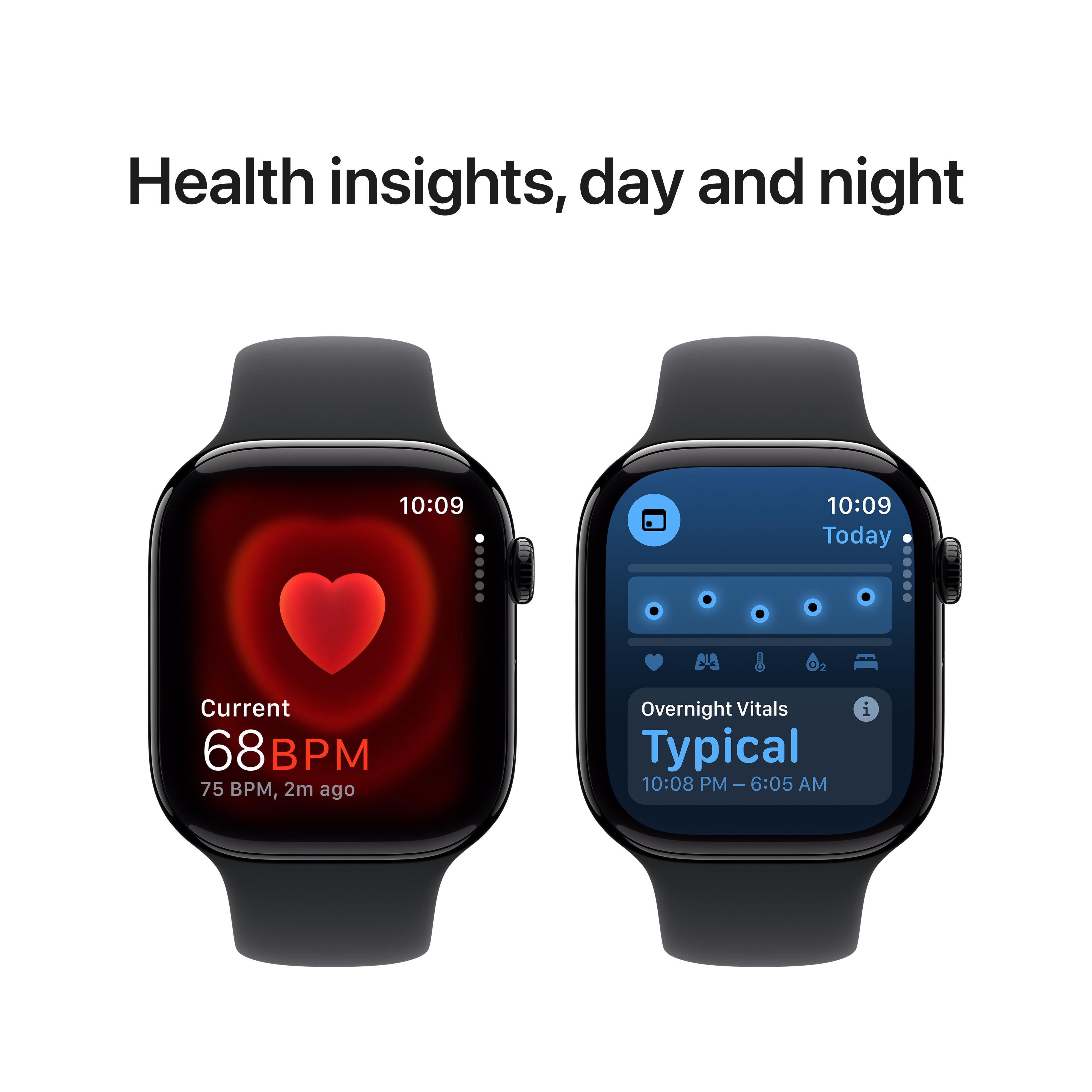 Apple Watch Series 10 GPS + Cellular 46mm Jet Black Aluminium Case wit