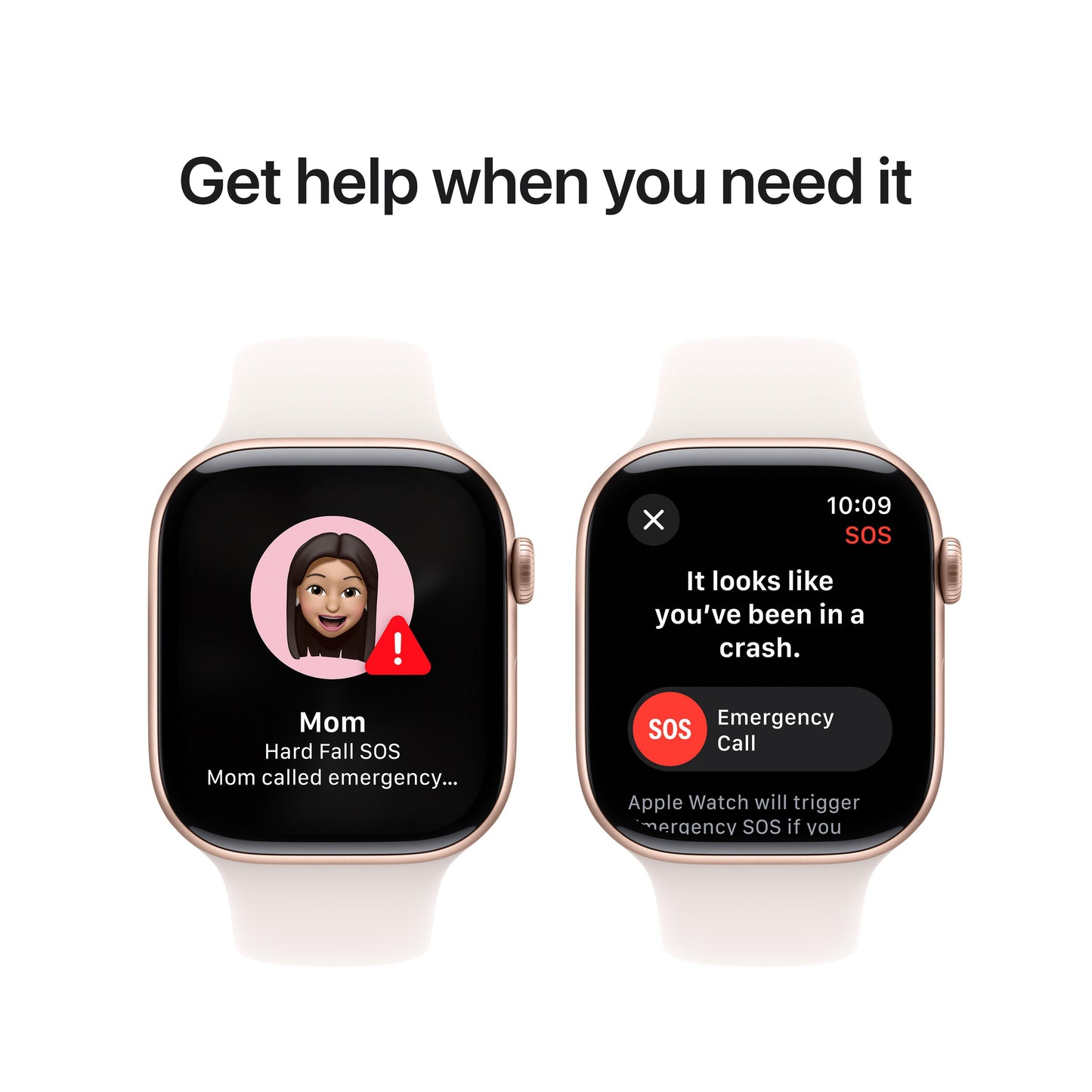 Apple Watch Series 10 GPS + Cellular 46mm Rose Gold Aluminium Case with Light Blush Sport Band - S/M