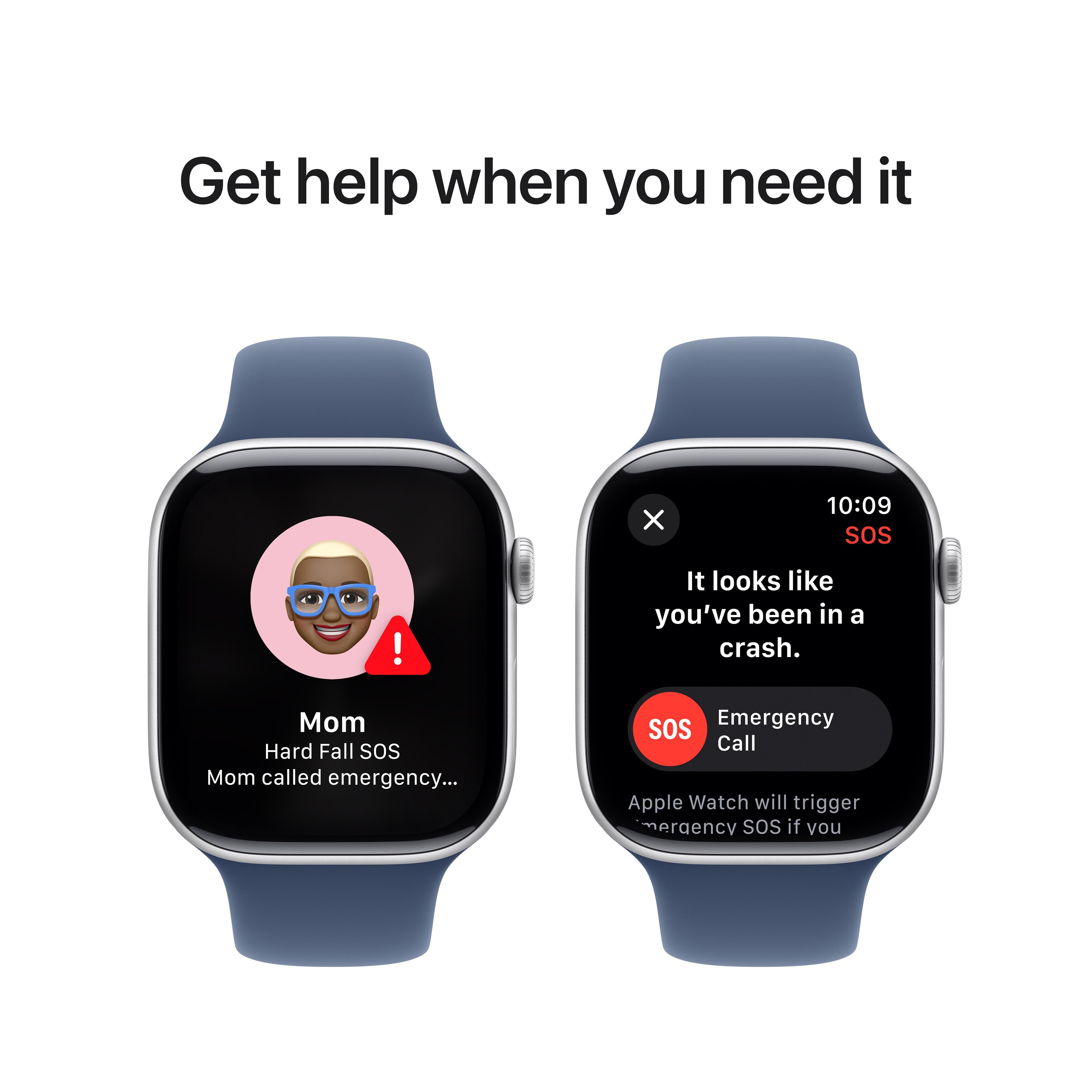 Apple Watch Series 10 GPS 46mm Silver Aluminium Case with Denim Sport