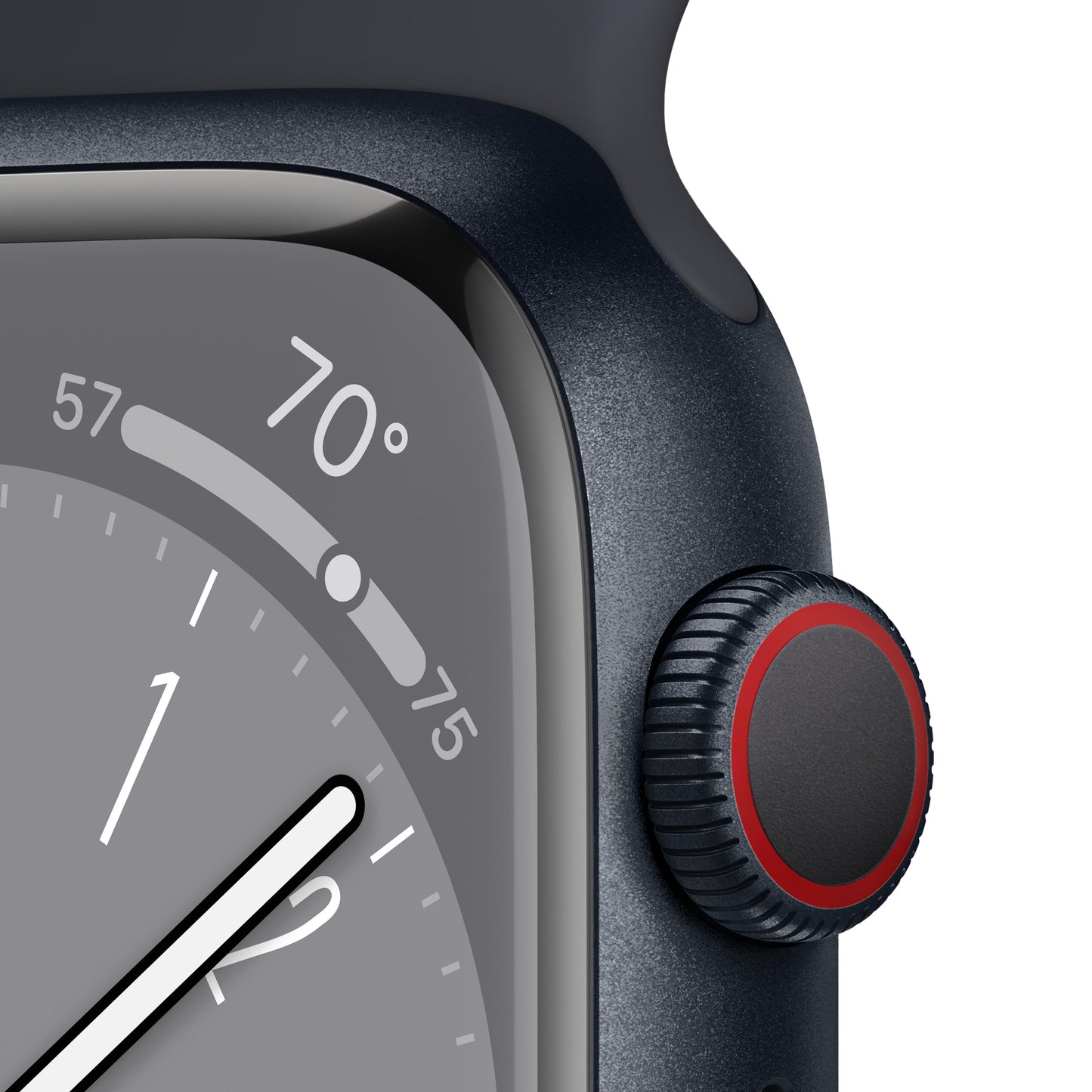 Apple Watch Series 8 GPS + Cellular 45mm Midnight Aluminium Case with Midnight Sport Band - Regular