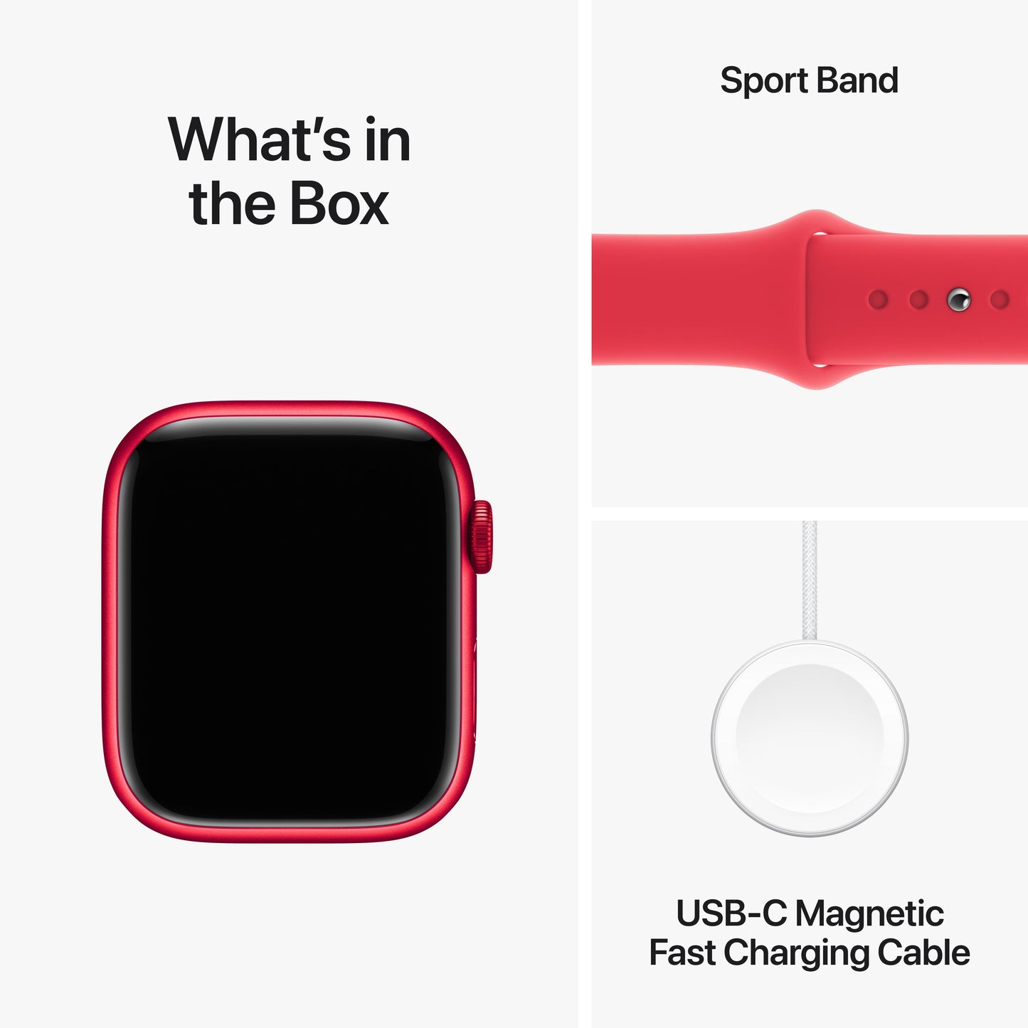 Apple Watch Series 9 GPS 45mm (PRODUCT)RED Aluminium Case with (PRODUCT)RED Sport Band - S/M