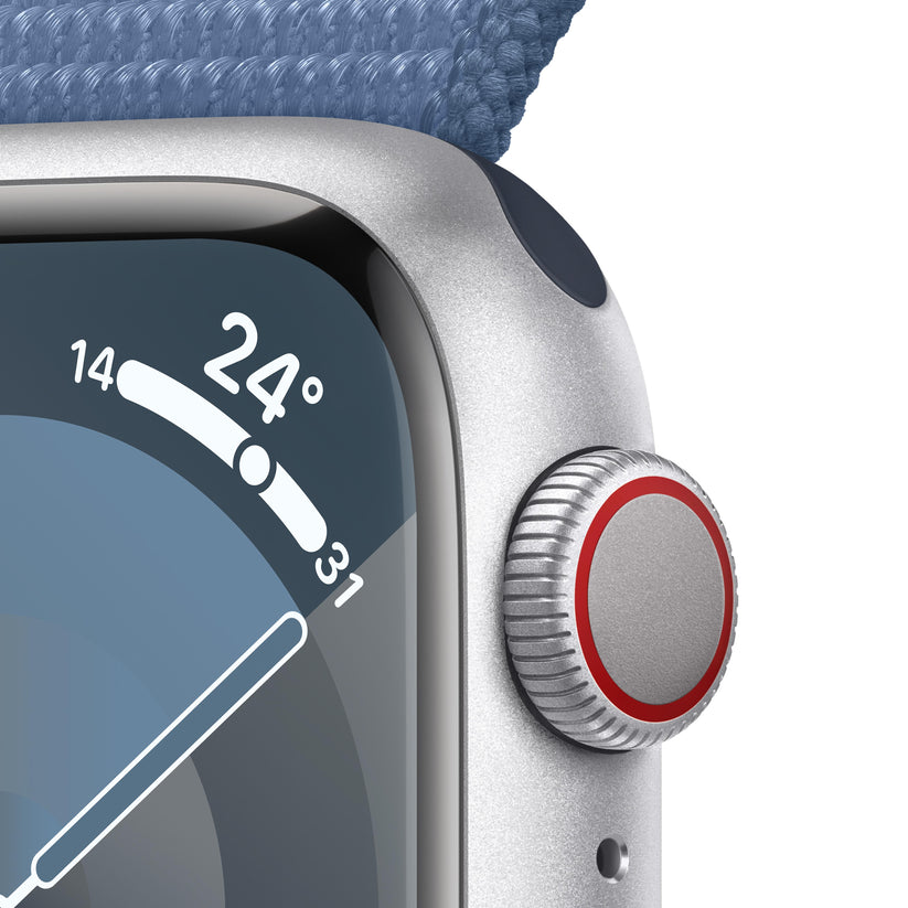 Apple Watch Series 9 GPS + Cellular 41mm Silver Aluminium Case 