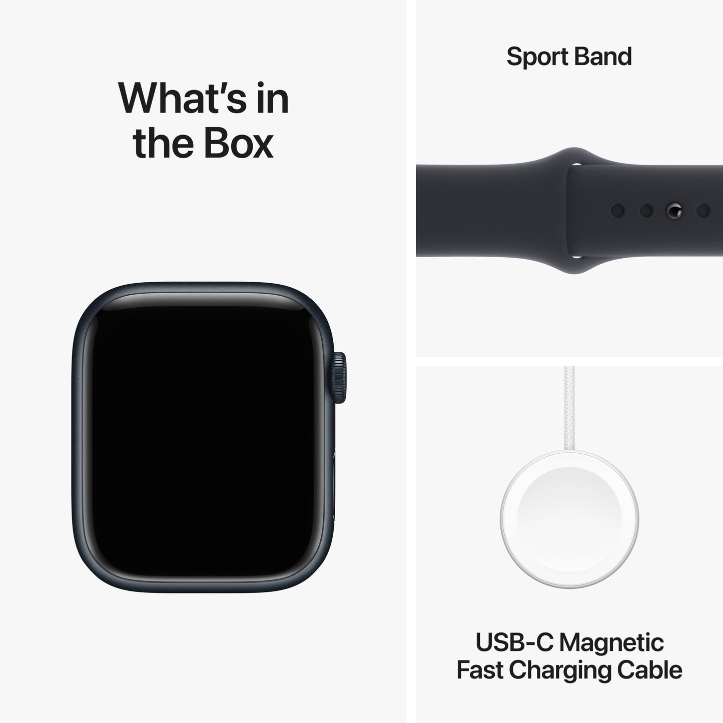 Apple Watch Series 9 GPS + Cellular 45mm Midnight Aluminium Case with Midnight Sport Band - M/L