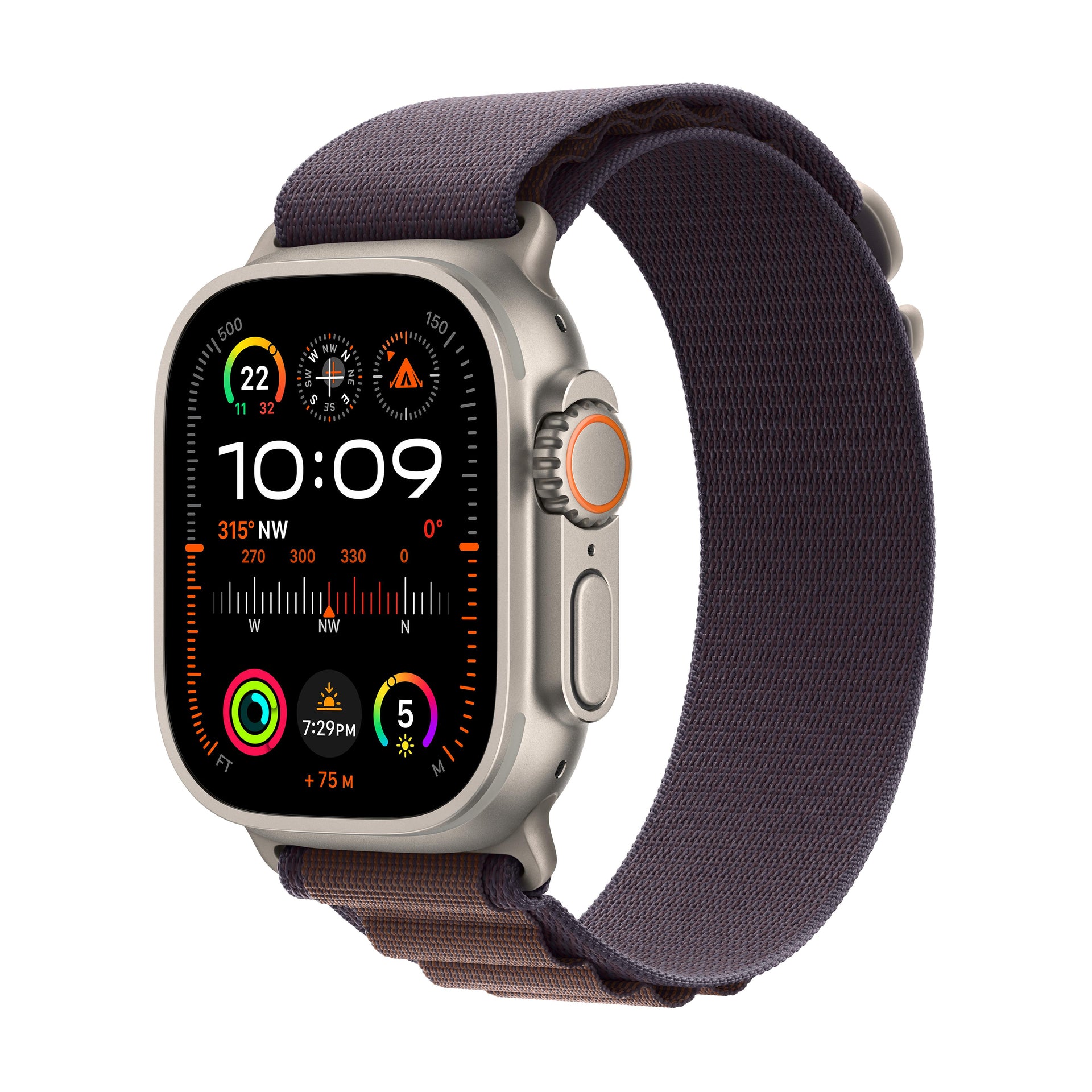 Apple Watch Ultra 2 GPS + Cellular 49mm Titanium Case with Indigo Alpi