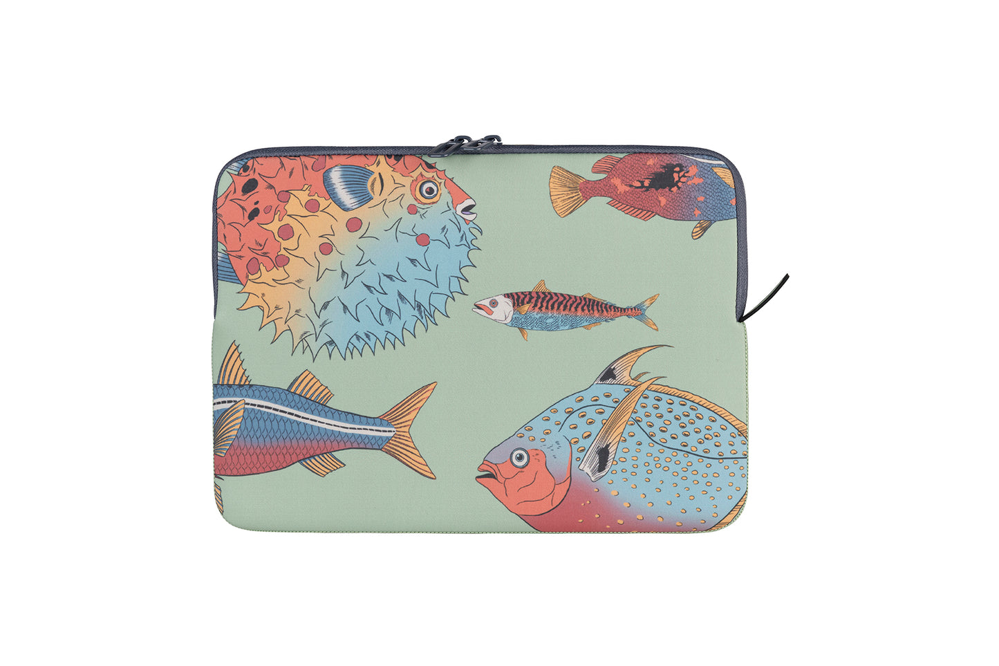 Tucano Schizzo Fishes Design Sleeve 13'/14" - Green