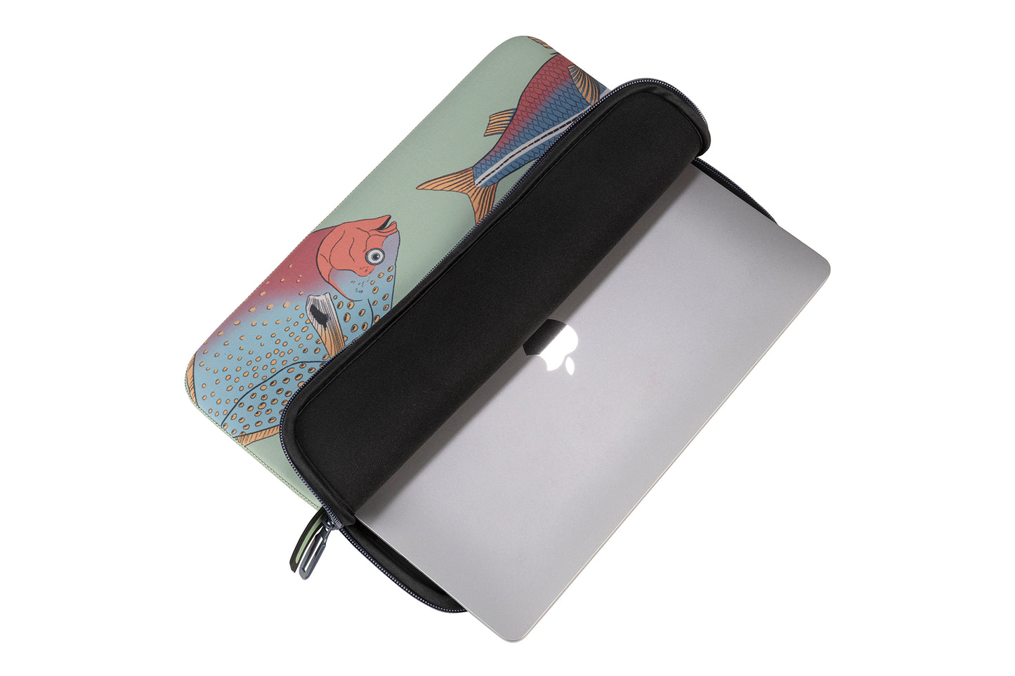 Tucano Schizzo Fishes Design Sleeve 13'/14" - Green