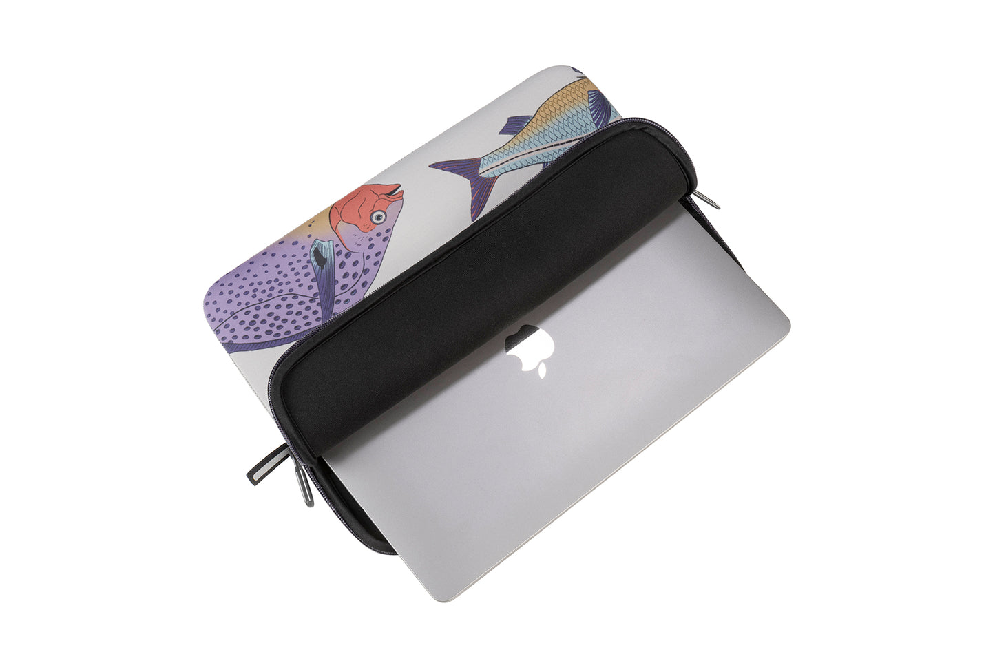 Tucano Schizzo Fishes Design Sleeve 13'/14" -White