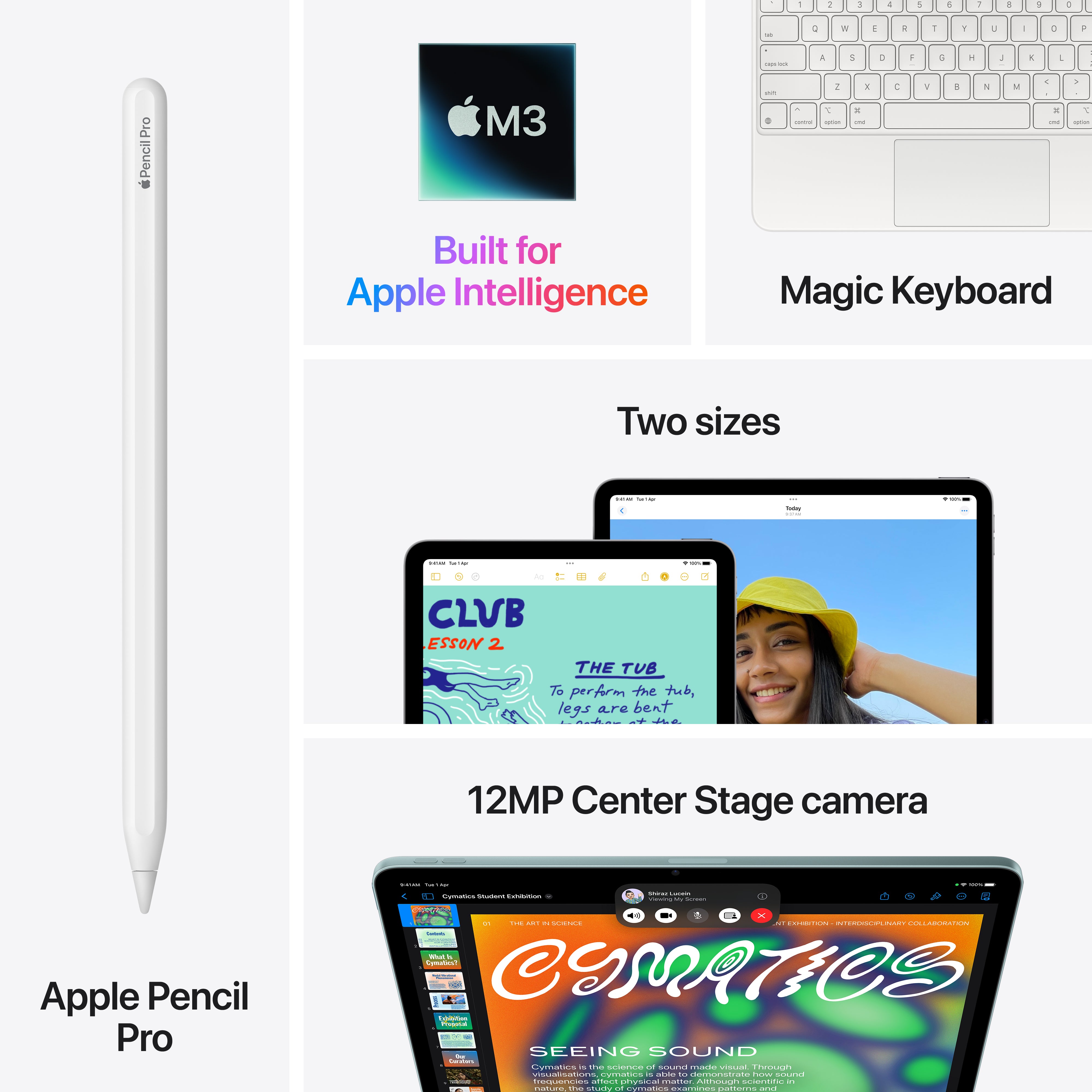 13-inch iPad Air Wi-Fi 128GB - Blue (M3)