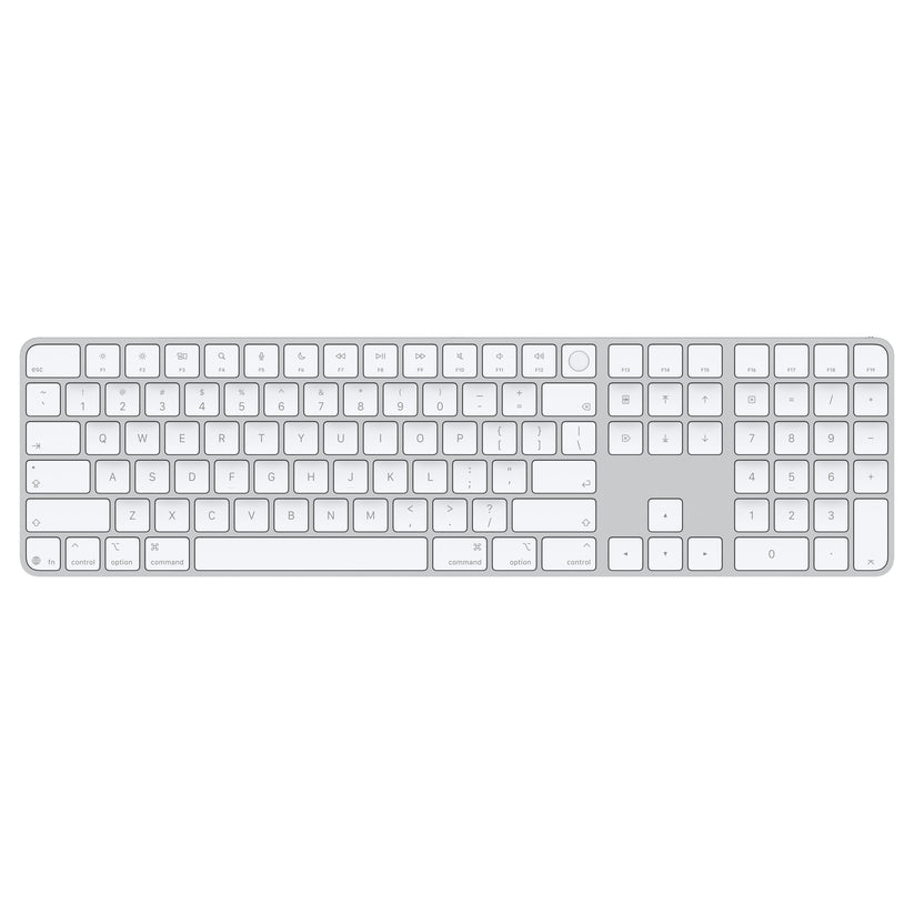 Magic Keyboard with Touch ID and Numeric Keypad for Mac models with Apple silicon (USB‑C) - US English - White Keys
