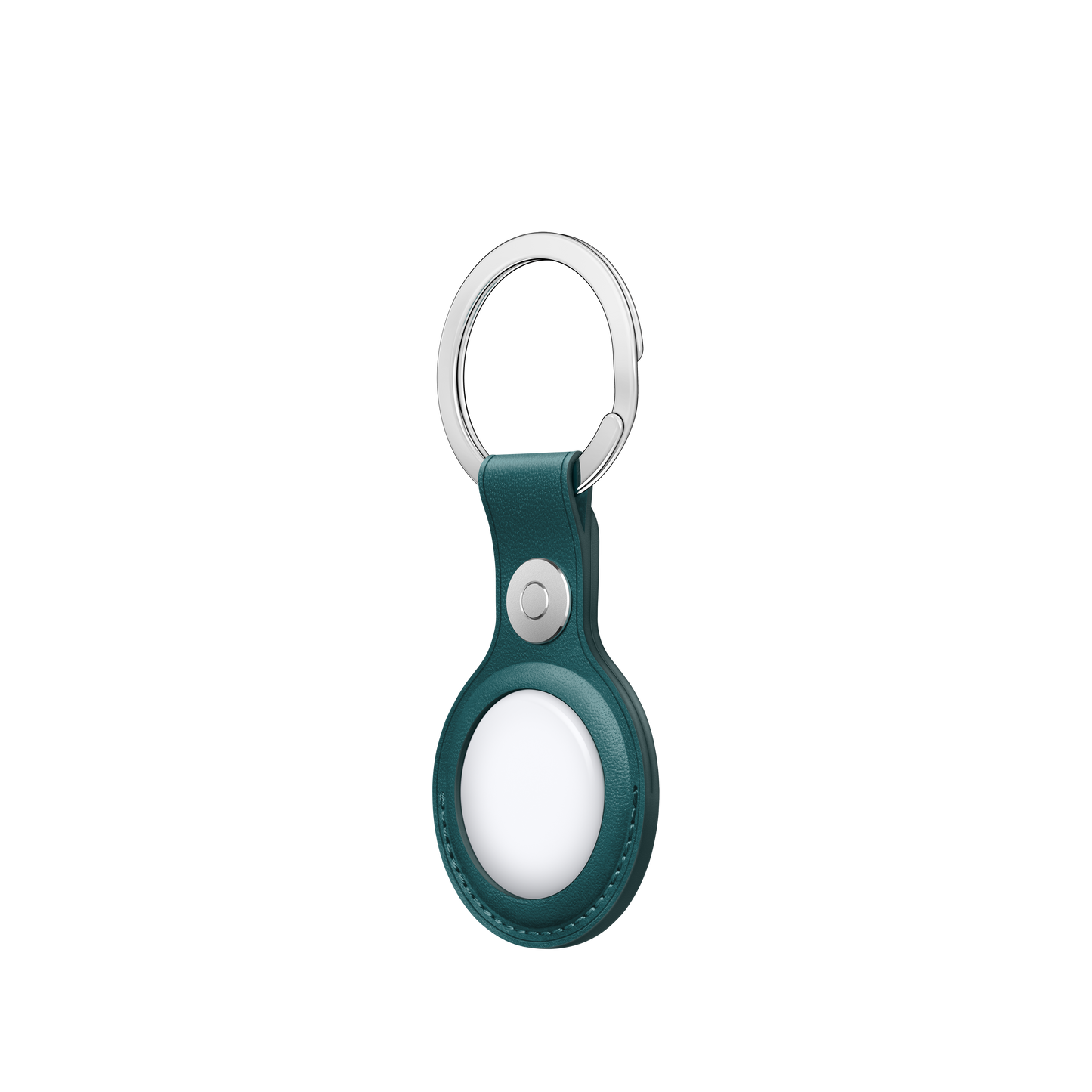 AirTag Leather Key Ring - Forest Green