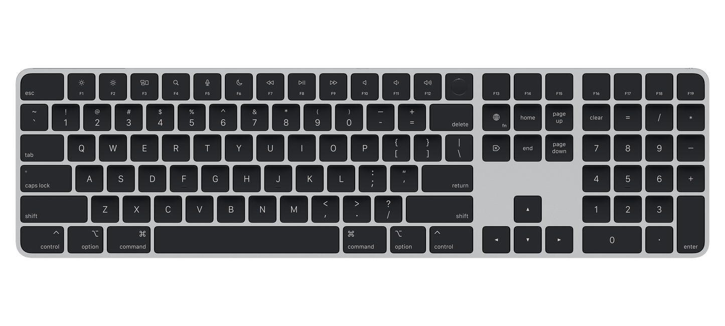 Magic Keyboard with Touch ID and Numeric Keypad for Mac models with Apple silicon - US English - Black Keys